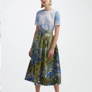 Oscar de la Renta Landscape A Line Dress